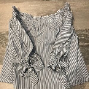 American eagle stripedhalter top